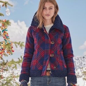 Sundance Plaid Greta wool blend L coat